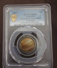 Planetary Coins Saturn, Five Dollar, 2017, PCGS MS69