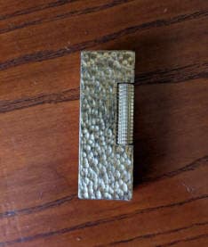 Dunhill Gold Tone Bark Patterned Lighter
